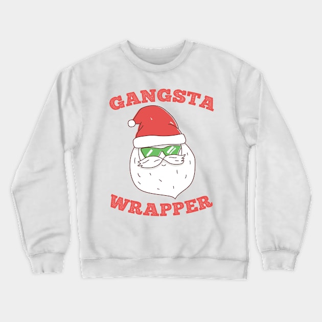 Gangsta Wrapper Santa Crewneck Sweatshirt by Wasabi Snake